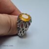 bague-homme-rubis-jaune-argent