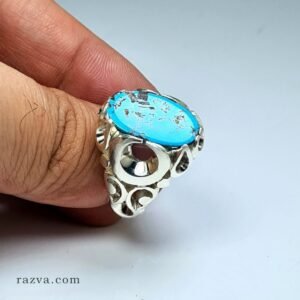 bague-homme-turquoise-neyshabour-argent