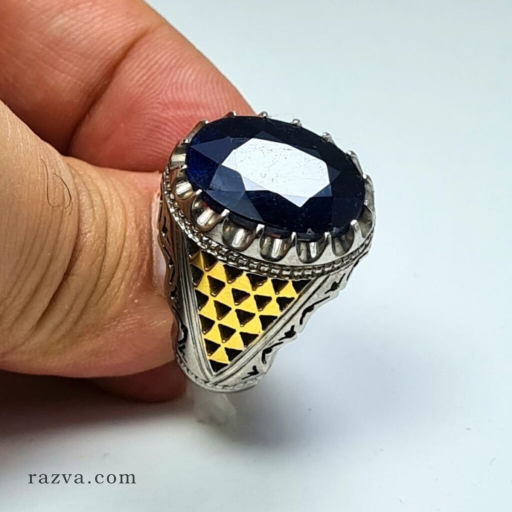 Bague Homme En Argent Sterling 925 Avec Saphir étoile Noir – Fait Main – Style Cocktail – Fiançailles Ou Anniversaire – Tailles Disponibles