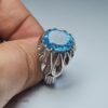 bague-argent-homme-topaze-bleu-monture-luxe