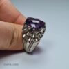 bague-argent-925-amethyste-ecailles-face