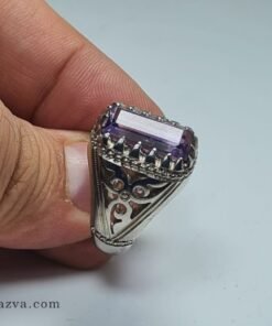 bague-argent-925-amethyste-homme-face