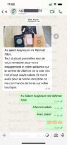 Témoignage touchant d’un client reconnaissant après la réception de livres chiites via la boutique islamique Razva – engagement, foi et satisfaction réunis.