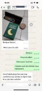 Calendrier chiite accompagné d’un chapelet et d’une turbah — retour client positif sur une commande spirituelle bien reçue et conforme, malgré ses réticences initiales à l’achat en ligne.
