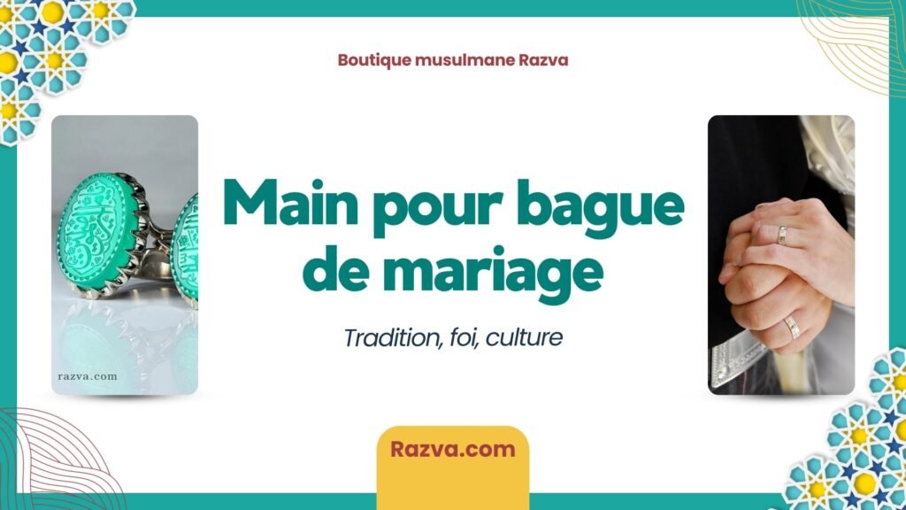 Main et doigt pour bague de mariage en islam