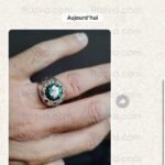 Bague artisanale pour homme avec pierre verte – client satisfait