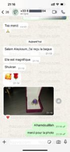 Foulards iraniens en soie reçus par un client - Livraison réussie