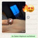 bague islamique en argent gravée ya ruqayya – client Razva