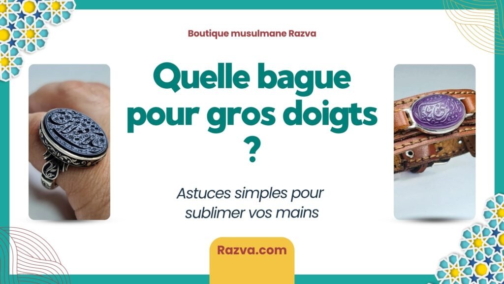 Bague élégante sur doigts larges