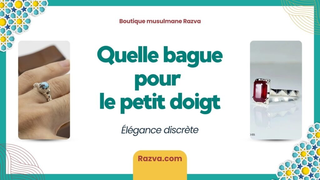 Bague élégante portée au petit doigt