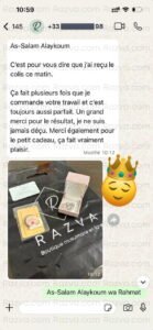 Avis d’un client fidèle en France sur une bague en argent homme achetée chez Razva – résultat parfait, jamais déçu et petit cadeau apprécié.