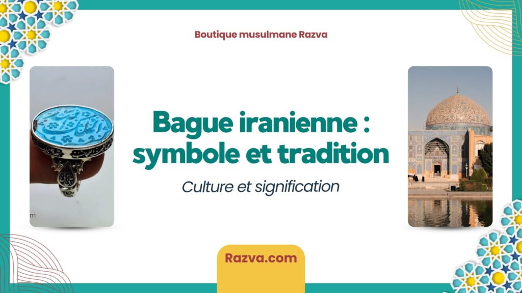 bague iranienne en argent avec agate